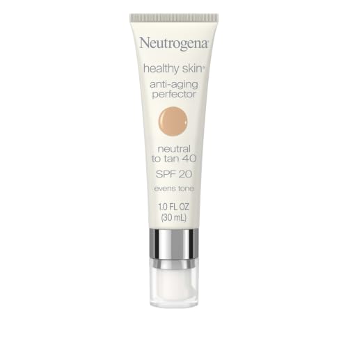 Image of Neutrogena Healthy Skin Anti-Aging Perfector - with Retinol, Tinted Moisturizer with SPF 20 & Sheer Coverage that Smooths Skin Texture & Reduces the Look of Fine Lines, Natural to Tan (40), 1oz (30mL)
