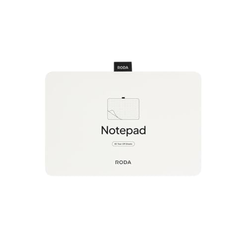 Image of RODA A5 Notepad with 60 Tear-Off Dot-Grid Sheets | 90gsm Ink-Friendly Paper | Smooth Rounded Corners | Desk and Travel-Friendly Writing Pad for Notes, Journaling, Planning | Ideal Bullet Journals