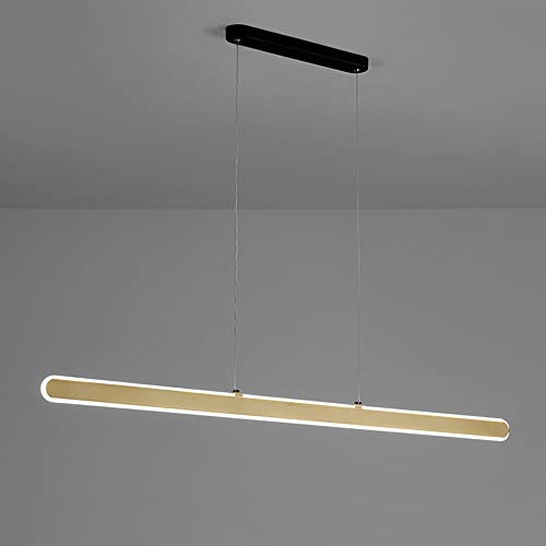 Lampe suspendue LED linéaire noire à 3 modes pour salle à manger