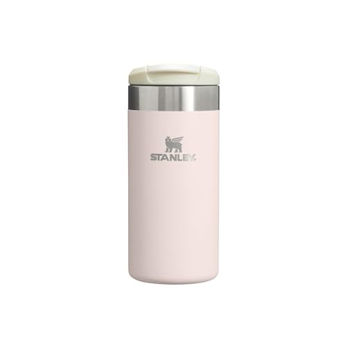STANLEY Aerolight Transit Termo Cafe para Llevar 0.35L - Mantiene el Calor Durante 6 Horas - Compatible con Soporte para Coche - Taza Café Antifugas - Apta Para Lavavajillas - Rose Quartz