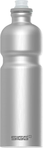 SIGG - Alu Fahrrad Trinkflasche - Move MyPlanet Alu - Klimaneutral Zertifiziert - Federleicht - BPA-frei - Sport & Fahrrad Zubehör - Gebürstet - 0,75L