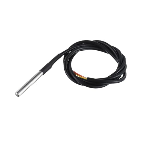 Image of HIZON DS18B20 Temperature Sensor ，Compatible For Arduino，Module Kit Waterproof 100CM Digital Sensor Cable Stainless Steel Probe Terminal Adapter(1M waterproof line)