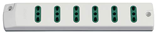 Bpresa multistandard in grado di alloggiare spine di differenti tipologie nel caso specifico da 10 e 16 A; tipo S10, S11, SPA11, S17, SPA17