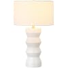 Carlin 28 Tall Ceramic Table Lamp with Fabric Shade in Matte White/White