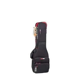 Dual Instrument Travel Bag: Safely carry two electric guitars or a combination of guitar and bass with a compact and versatile design. 1-Inch Thick Padding: Provides robust protection to keep your instruments secure during transit. Eco-Friendly & Dur...