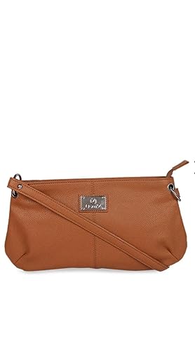 Image of Solid Sling Bag| Side Sling Bags For Women's Ladies| Sling Bag for Office and College| Leather Mobile Sling Bag For Women |Stylish Bags For Girls Daily Use (Tan)