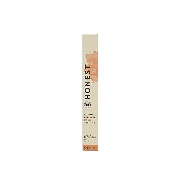 Honest-Beauty-Liquid-Eyeliner-Vegan-Smudge-Flake-Transfer-Proof-Carbon-Free-Silicone-Free-Cruelty-Free-Ophthalmologist-Tested-0058-fl-oz-Black-006-Fl-Oz Honest Beauty Longlasting Vegan Liquid Eyeliner | Smudge + Flake Proof, Precise Application | Hypoallergenic, Plant-Derived, EWG Verified + Cruelty Free | Black, 0.58 fl oz