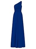 kleid royalblau abendkleid Wickeleffekt im Rockpart und ganz gefüttert