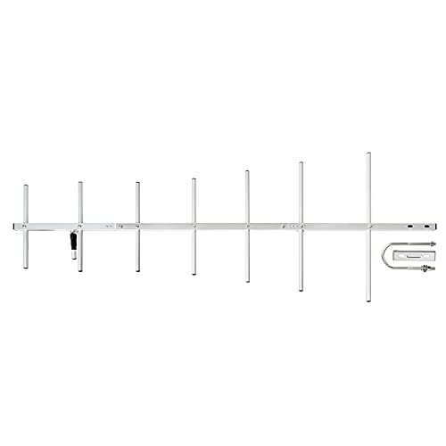 TWAYRDIO 7 Elements UHF Yagi Antenna,11dBi 70cm 400-470Mhz Outdoor Directional Yagi Base Antenna for Amateur Radio,GMRS Repeater System,Satellite Work
