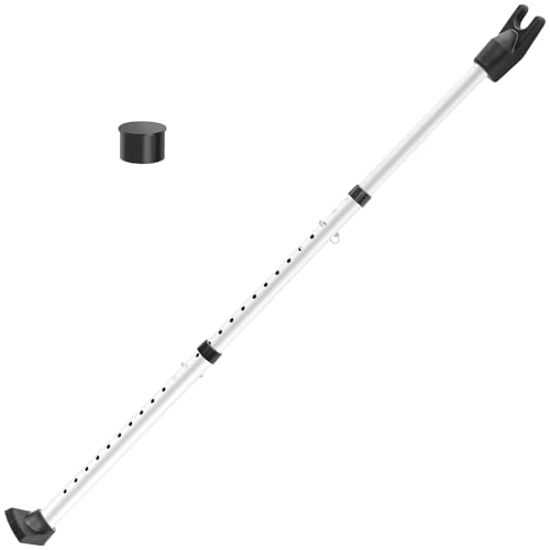 Barre de sécurité de porte de 59 à 125 cm, réglable, protection anti-effraction, avec base antidérapante à 360 °, pour porte de balcon, sécurité intérieure pour maisons, hôtels, appartements