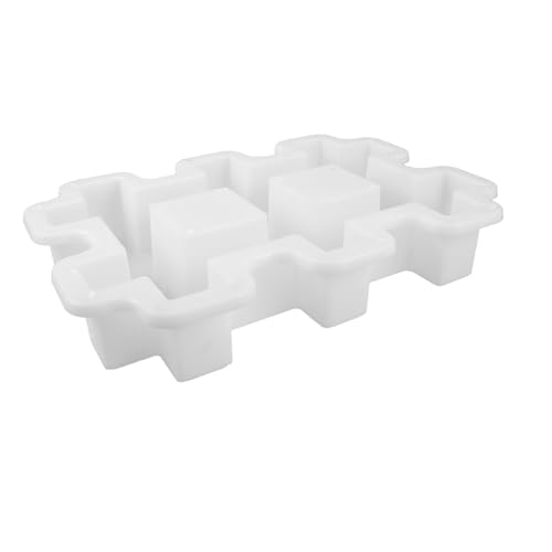 Hemobllo Molde de Plástico para Adoquines Doble Rejilla 28x42x8 Cm Molde de Hormigón Resistente para Patios y Jardinería Ladrillos Decorativos y Caminos Exteriores