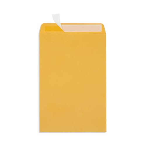 Envelopes de catálogo Blue Summit, 30 x 39 cm, papel kraft grosso de 12,7 kg, fecho de descascar e s