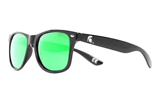NCAA Michigan State Spartans MIST-5 Black Frame, Green Lens Sunglasses, Black, One Size