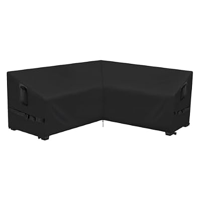 Hiticover Outdoor V-Shaped Sectional Couch Cover 80 x 80 Inch