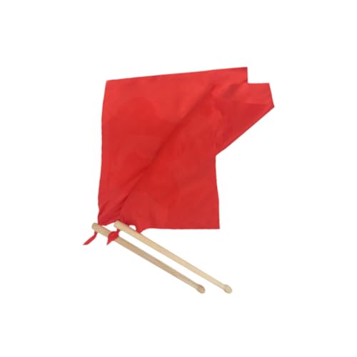 Baquetas para tambor con cinta roja y madera miniatura 1