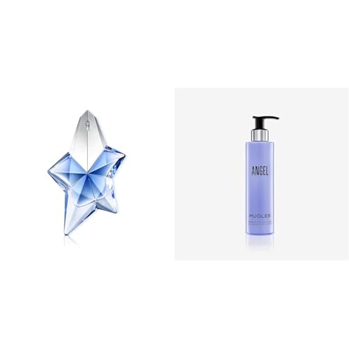 MUGLER Angel Eau de Parfum, Perfume para Mujer, Aroma Gourmand con Notas de Ámbar, Fragancia Fascinante, 50 ml + MUGLER, Angel, Loción Corporal Perfumada, 200 ml