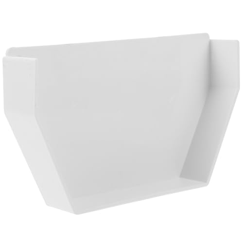 Generic Gutter End Cap 5.90X3.26X0.86 Inch Aluminum Rain Gutter Downspout End Plug Leak-Free Cover for Outdoor Water Diversion and Seamless Protection