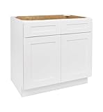 ONESTOCK White Shaker Bathroom Vanity Cabinet Sink Base, Ready to Assemble Bathroom Organizer, Bathroom Storage - 30' W x 21' D x 32' H