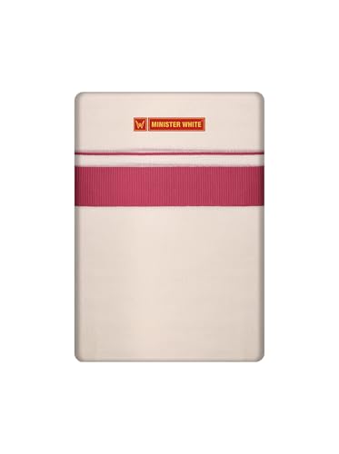 Image of MINISTER WHITE Men's Cotton Double Layer Dhoti with Kara Fancy Border Traditional Wedding, Temple Wear Eranad