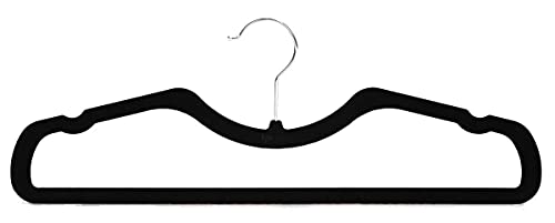 Higher Hangers Slimline Black Velvet Premium Clothes Hangers Space Saving Heavy Duty Closet Organizer  Increase Space for College Dorms Homes and More