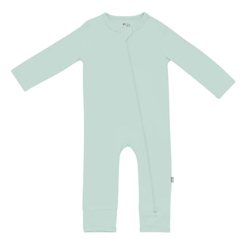 KYTE BABY Soft Bamboo Rayon Rompers, Zipper Closure, 0-24 Months (3-6 Months, Sage)