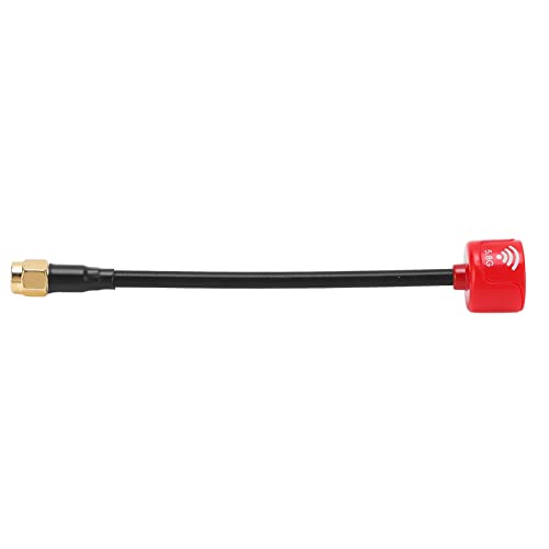 125mm 5.8GHz 2.5Dbi Drone Gain Antenna, Remote Control FPV Drone RHCP Gain Antenna Impact Resistant RC Drone Antenna for RC FPV Drone (Red)