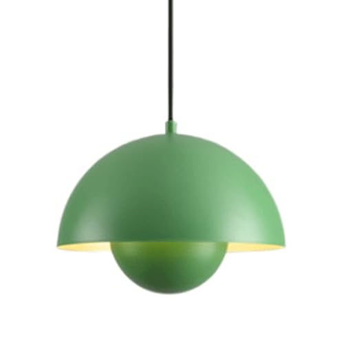 Suspension en métal coloré E27 aux finitions soignées pour intérieur moderne