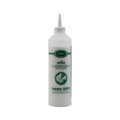 LYSSOLEN - Cola Blanca para Madera Extrafuerte 0,5kg - Adhesivo Profesional para Machihembrado de Parquet y Carpintería - Pegamento de Alta Resistencia y Fijación Duradera