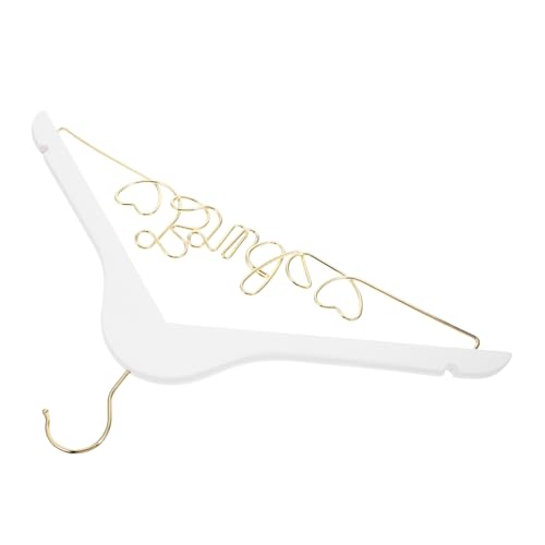 SOESFOUFU Bridal Dress Hanger with Bride Lettering Sturdy Construction Stylish Alphabet Design for Gowns Dresses and Wedding Parties Wooden and Wire Hangers