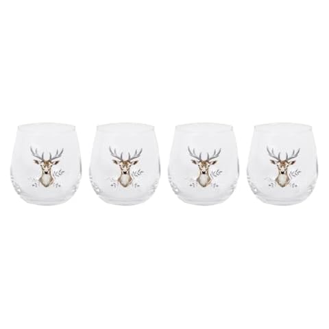 YöL Set of 4 Stag Christmas Tumblers Cover