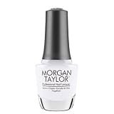 Morgan Taylor Nail Lacquer (Cuddle Bug), White Nail Polish, Finger Nail Polish, Long Lasting Nail Po