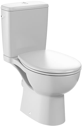 Jacob Delafon - Pack WC au Sol Sans Bride Gaspard - Sortie Horizontale - Réservoir 3/6L économe...