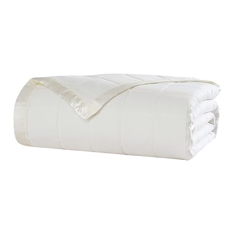 Beatrice Home Fashions Down Alternative Solid Color Blanket, King, Ivory Cover