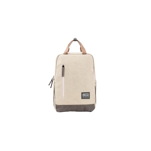 8000Kicks Everyday Lite Hanf Rucksack (Beige und Grün)