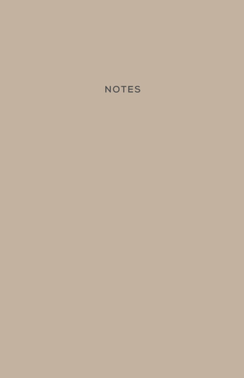 NOTES: Lined Journal Notebook (Tan Cover)