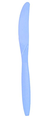 Amscan Pastel Blue Plastic Knife Big Party Pack, 100 Ct.