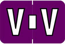 Doctor StuffDoctor Stuff - File Folder Labels, Alphabet Letter V, Colwell Jewel Tone - COAM Series Compatible Alpha Stickers, Grape, 1" x 1-1/2", 126 Labels/Package