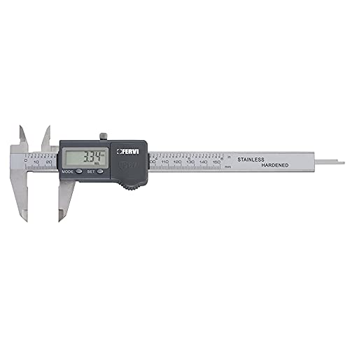 Fervi - Calibre electrónico digital de acero inoxidable, art. C031/150