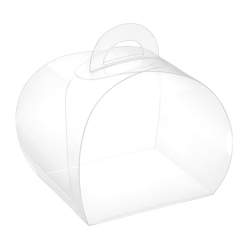 Aurora Store 50x Scatoline Cofanetto Torta in PVC Trasparente - 4x4x4 cm Scatoline portaconfetti bomboniere Feste Matrimonio Compleanno 50 Pezzi