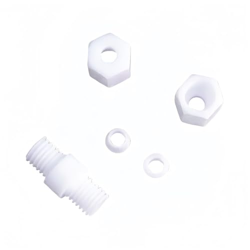 Conector de compresión de 1/4 pulgada Polytef con acoplamiento reductor de plástico 2