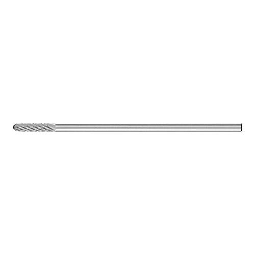 PFERD 21205187 Carbide Burr with Long Shank, Round Round Shape WRC, Toothing 3 Plus, Burr Diameter 3 mm, Shaft Diameter 3 mm, Length 75 mm, for Universal Applications on The Most Important Materials