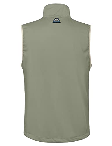 Mapamyumco Men's Lightweight Golf Vest, Water-Repellent Outerwear Vests Windproof Sleeveless Jackets For Hiking Running Sage Xxl #TOP2