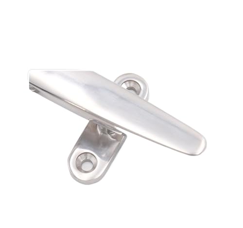HEALBYBLE Stainless Steel Marine Boat Dock Deck Rope Cleat Cleats Hollow Base Bolrd for Marine Yacht,Corrosion Resistance(125mm)