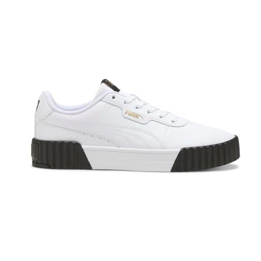 PUMA Tênis feminino Carina 3.0 com cadarço casual - branco, Branco, 36
