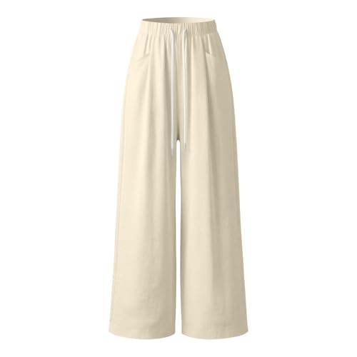 Pantalon d'été décontracté taille haute fluide effet minceur - 2