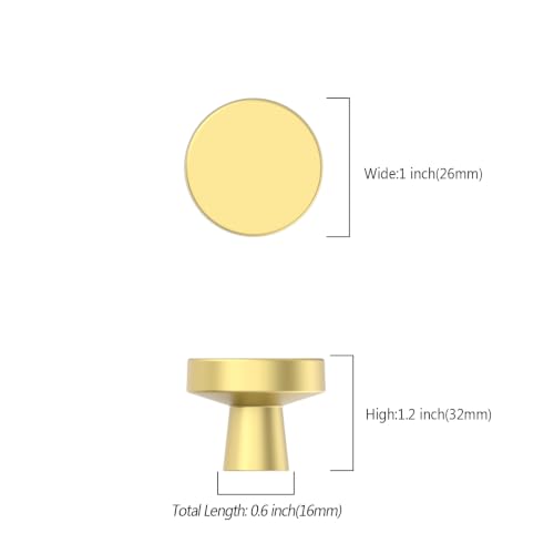 Image of Asidrama 10 Pack Champagne Bronze Kitchen Cabinet Knobs Dresser Knobs Drawer Knobs Cabinet Hardware Zinc Knobs for Dresser Drawers 1452