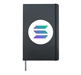 Solana Crypto Apparel | Solana SOL Blockchain Logo Hardcover Journal, Black