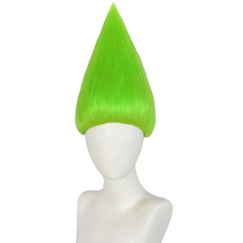 Image of JoneTing Short Pure Green Wig Green Straight Cosplay Wigs St Patrick's Day