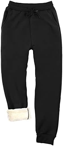 BOARDFEB Winter Warm Fleece Sweatpants Athletic Sherpa Lined Joggers Pants  Track Pants for Women Men, Black, Small : Amazon.sg: Fashion