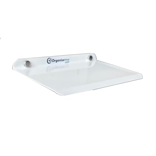 Image of OrganizeMee Metal Small Wall Mounted Shelves,Bluetooth Speaker,Wi-Fi Camera Stand Corner Floating Shelf for Living Room & Bedroom,Showpiece Organizer,Home Decor Items Plant Pot mounting Racks (White)
